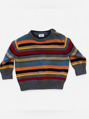 Vintage Gymboree Boys Color Striped Pullover Sweater